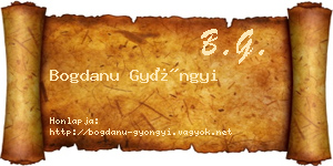 Bogdanu Gyöngyi névjegykártya