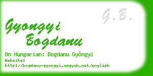 gyongyi bogdanu business card