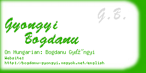 gyongyi bogdanu business card